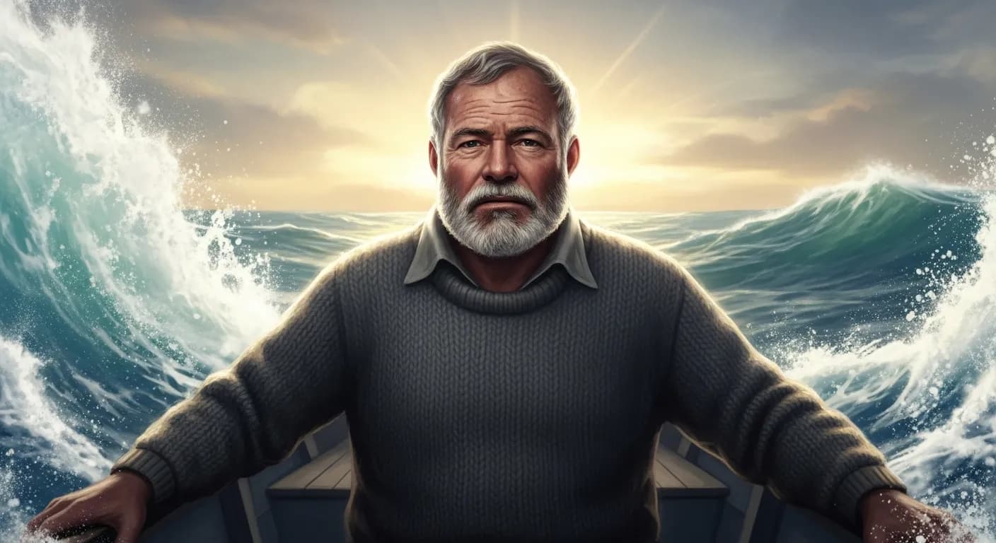 「アーネスト・ヘミングウェイ」「人生について書きたいなら、まず生きなくてはならない。」の画像