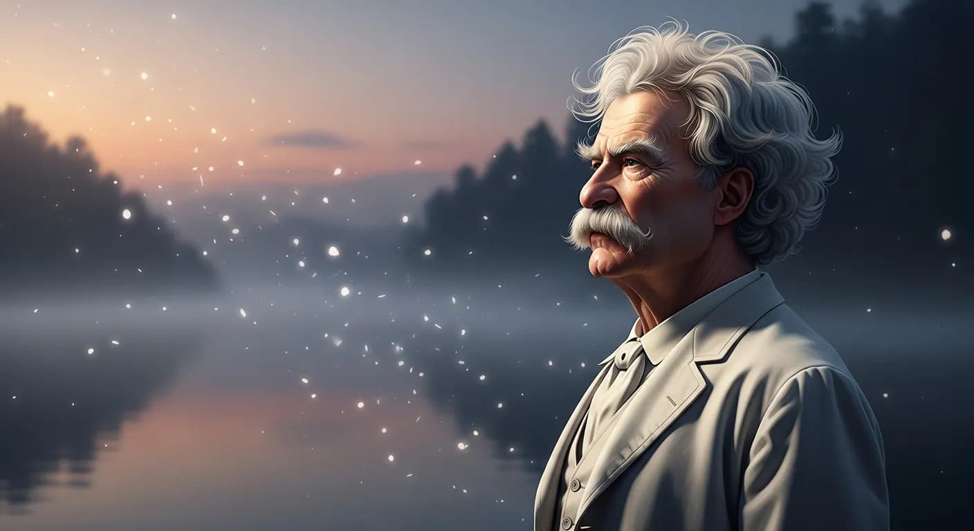 「マーク・トウェイン」「名声は霧、人気は偶然の出来事。
この世でただ一つ確実なもの、それは忘却。」の画像