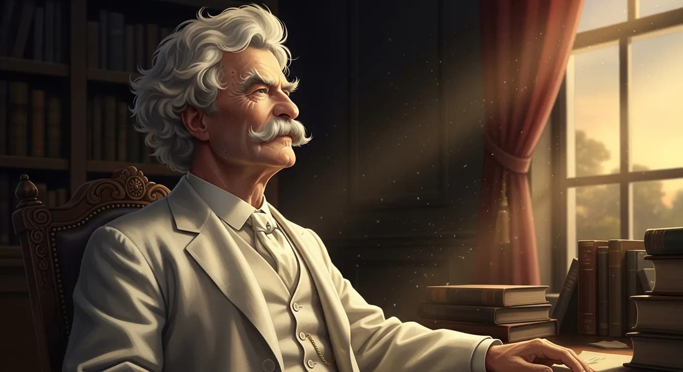 「マーク・トウェイン」「真実をしゃべるなら、何も覚えておかなくていい。」の画像