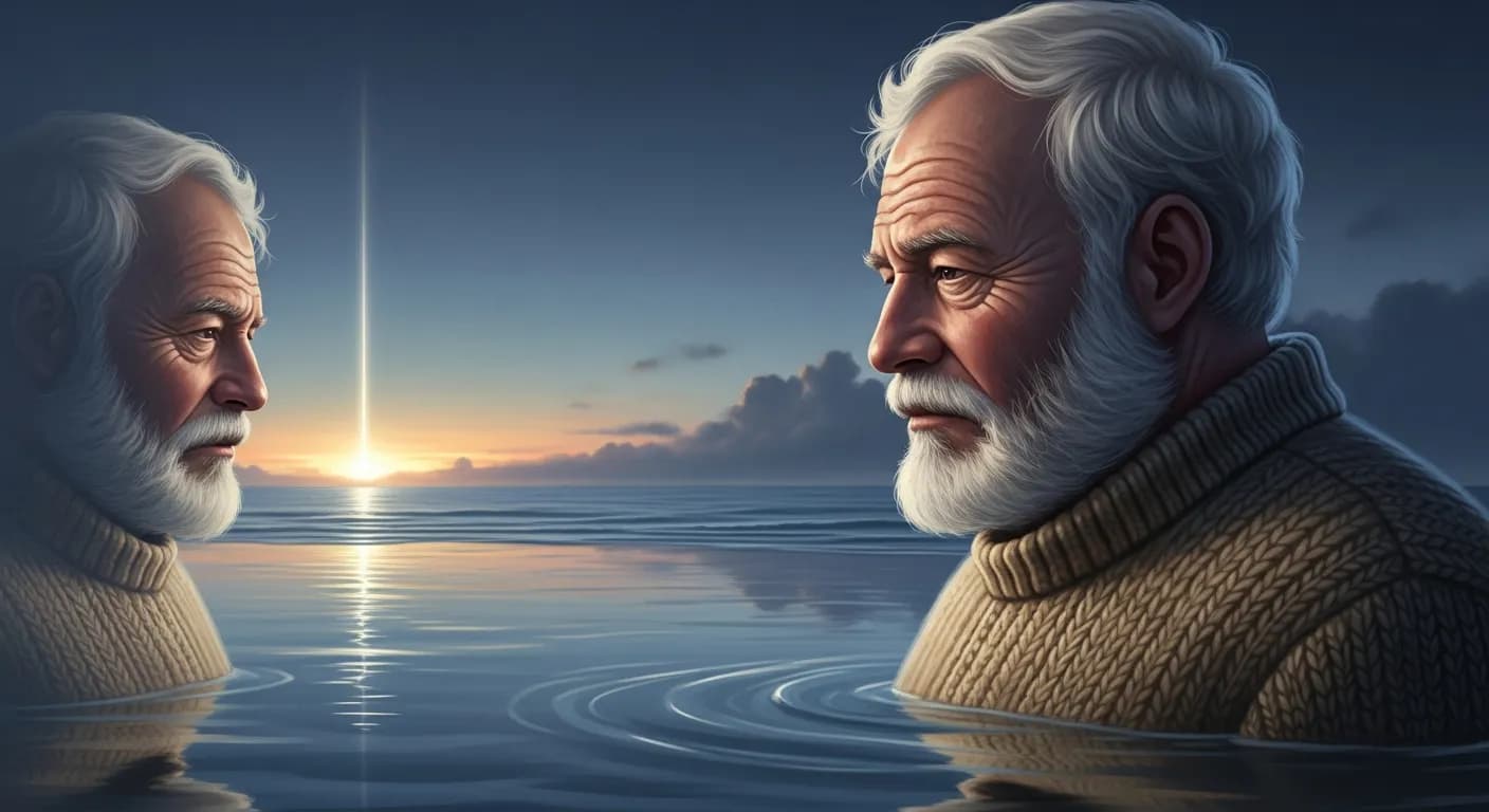 「アーネスト・ヘミングウェイ」「他人より優れていることが高貴なのではない。
本当の高貴とは、過去の自分自身より優れていることにある。」の画像