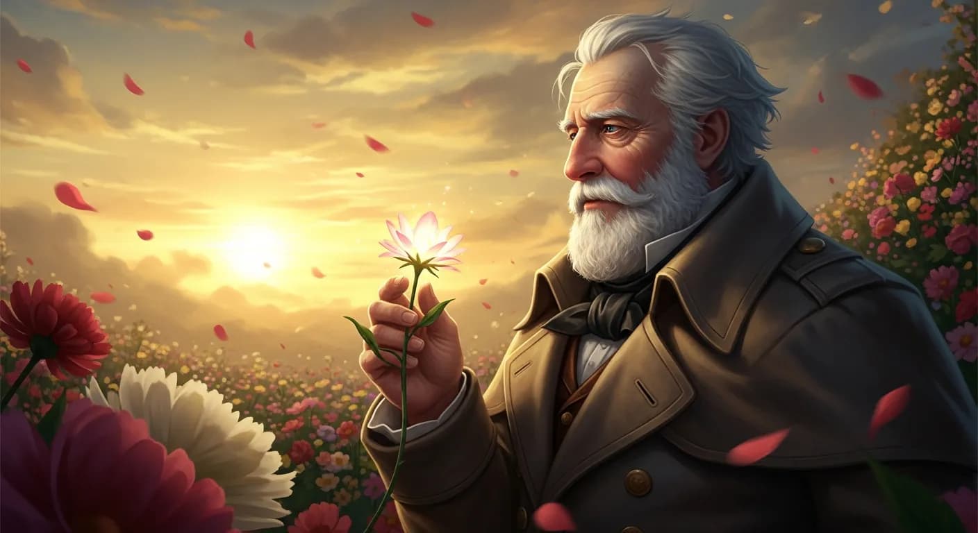 「ヴィクトル・ユーゴー」「人生は愛という蜜をもつ花である。」の画像