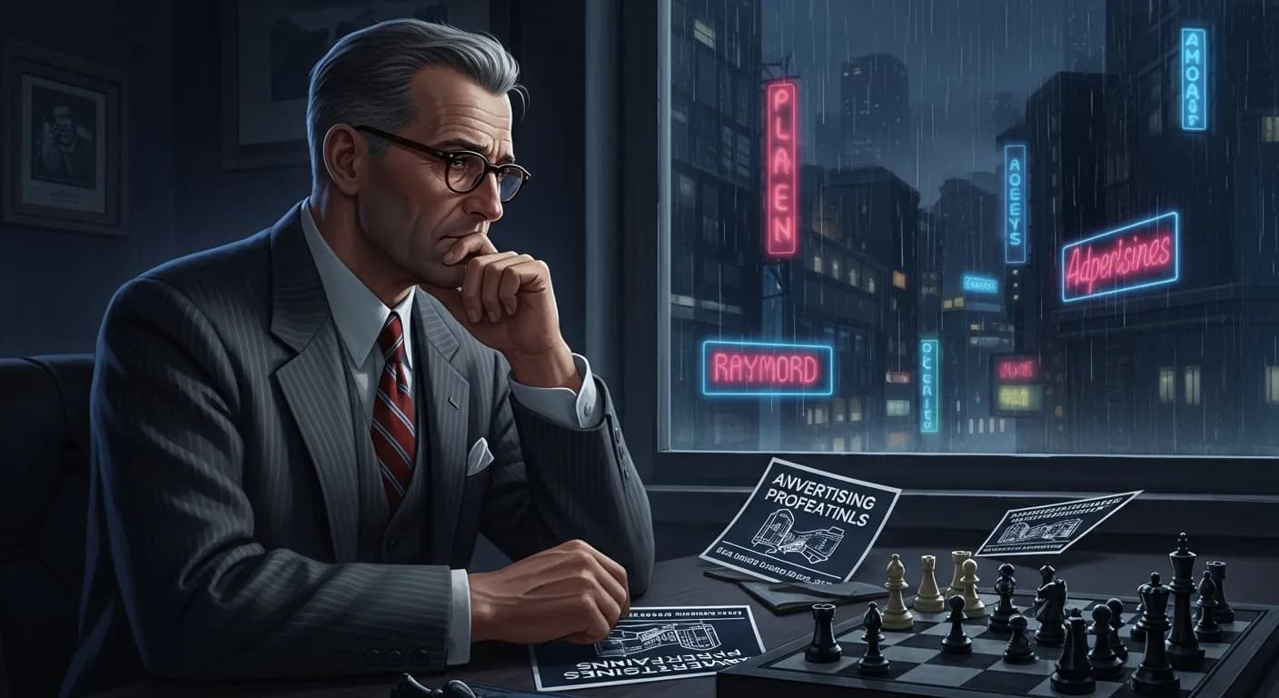 「レイモンド・チャンドラー」「チェスと広告業は、いずれも同じくらい手の込んだ、人間の知性の無駄遣いだ。」の画像