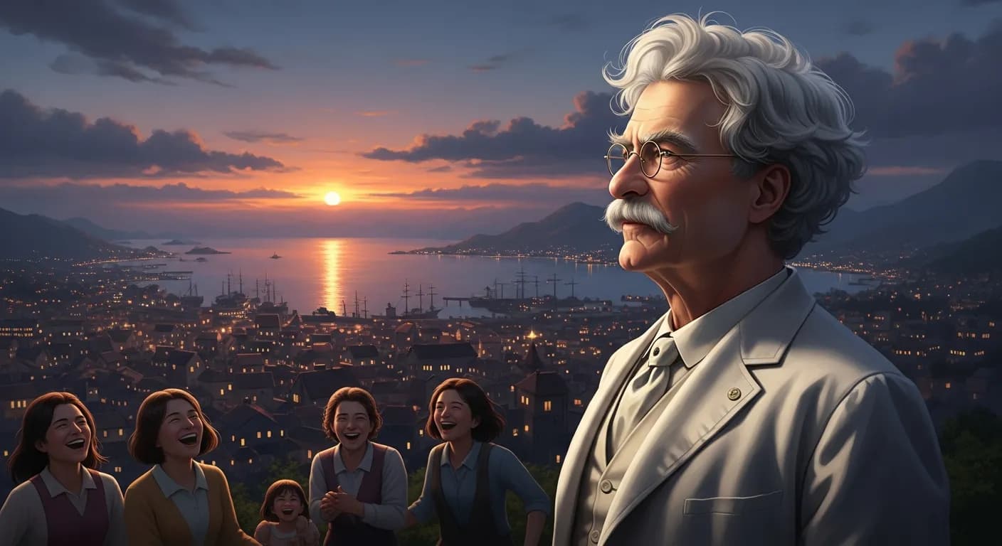 「マーク・トウェイン」「人類は一つのとても効果的な武器をもっている。
それは笑いだ。」の画像