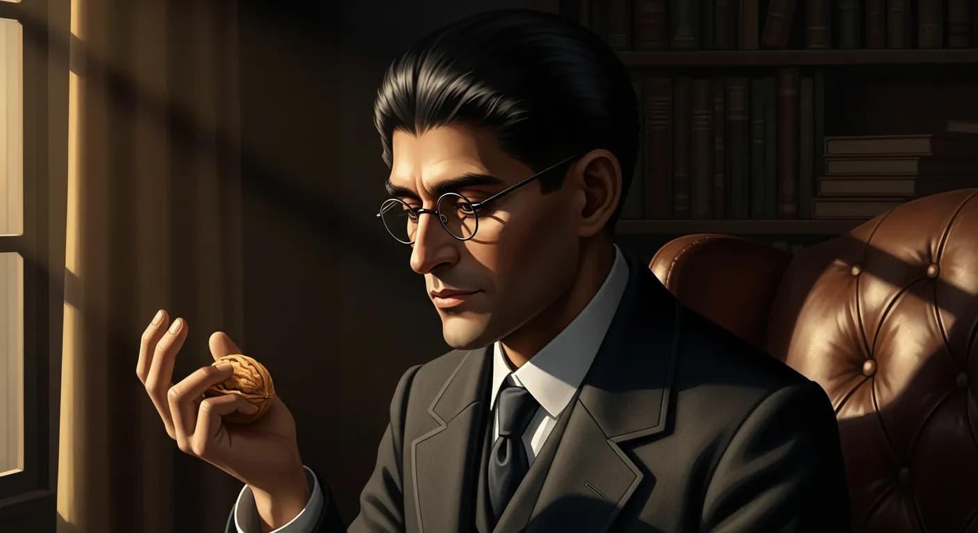 「フランツ・カフカ」「神はクルミを与えてくださる。
でも、それを割ってはくださらぬ。」の画像