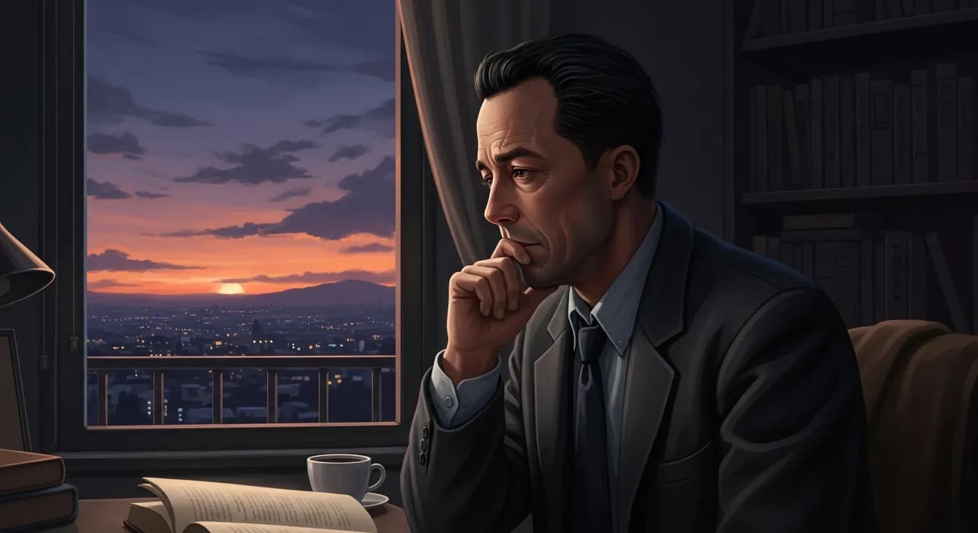 「アルベール・カミュ」「幸せが何から成っているのか探し続けている人は、決して幸せになれない。
人生の意味を見出そうとしている人は、決して生きているとはいえない。」の画像