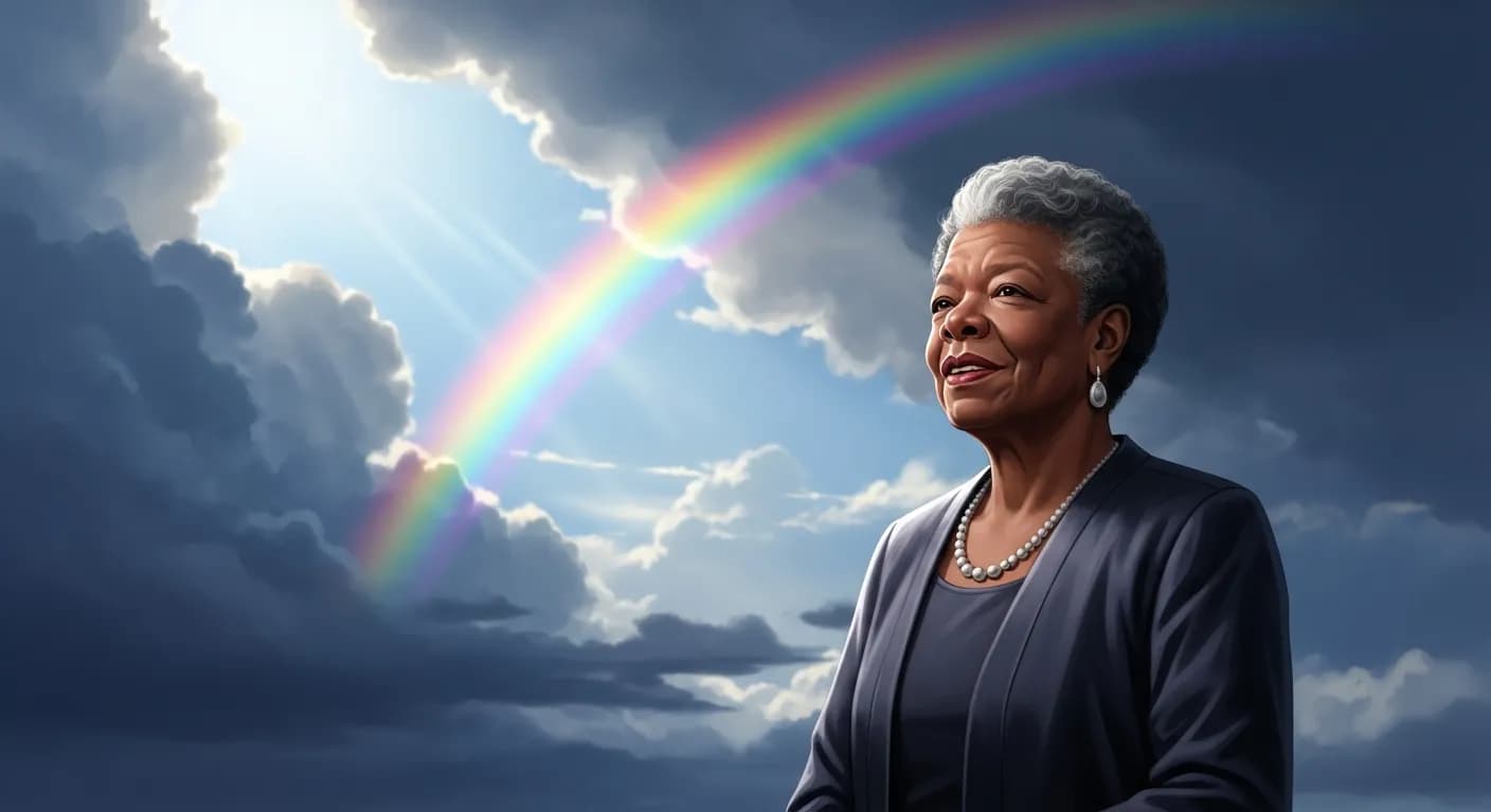 「マヤ・アンジェロウ」「誰かの心の雲に架かる虹となってあげましょう。」の画像