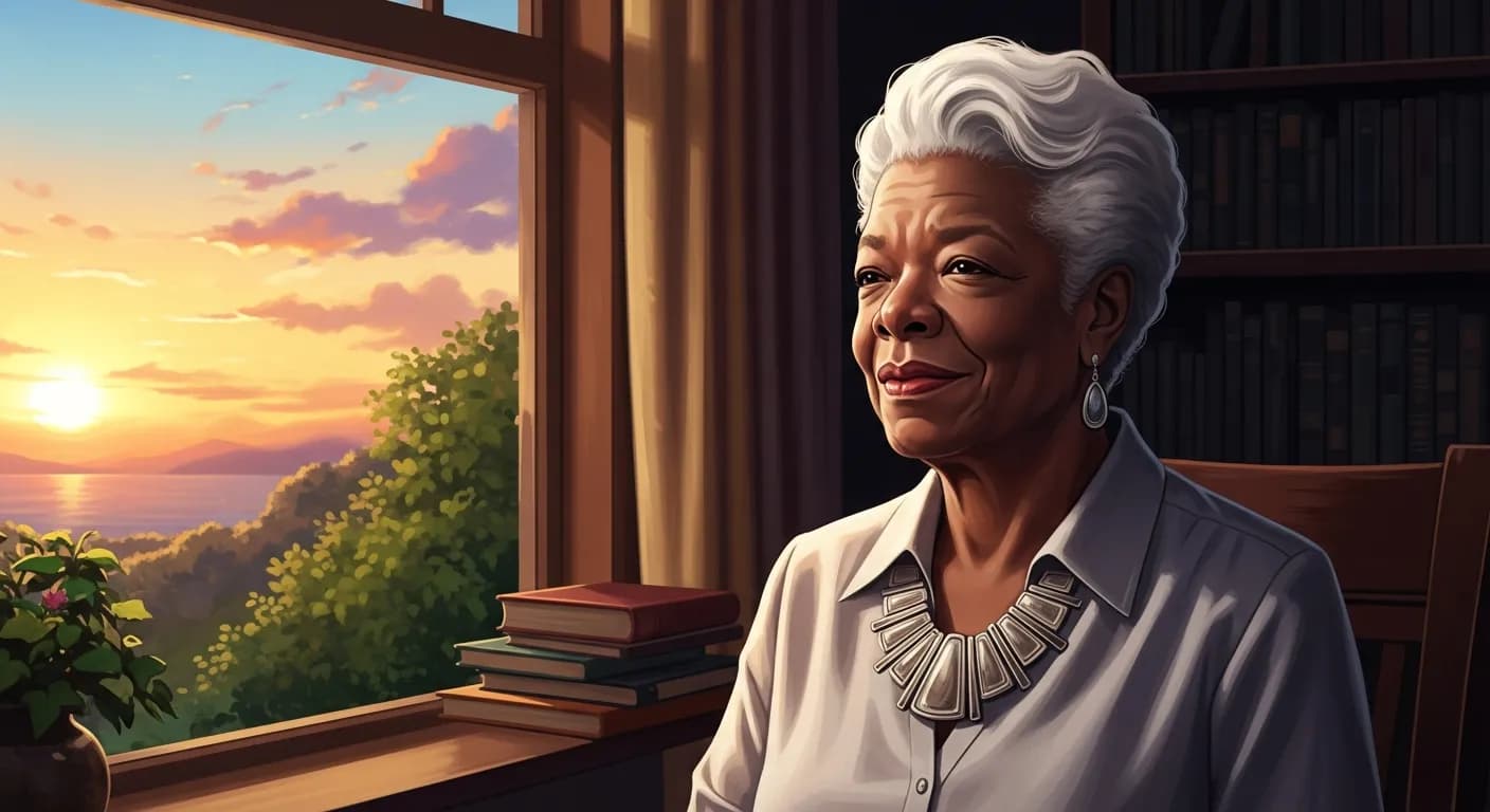 「マヤ・アンジェロウ」「人生は、人生を生きるものを愛す。」の画像