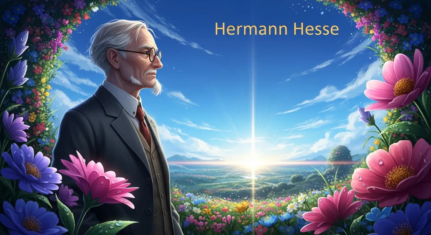 「ヘルマン・ヘッセ」「君自身であれ!
そうすれば世界は豊かで美しい!」の画像