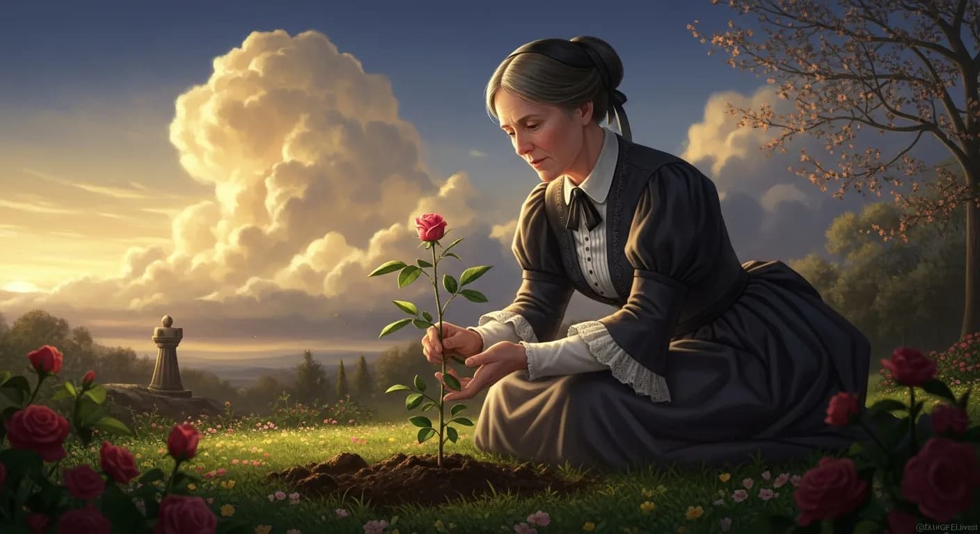 「ジョージ・エリオット」「バラが空から降ってくることはない。
もっとバラが欲しければ、もっと多くの木を植えなさい。」の画像