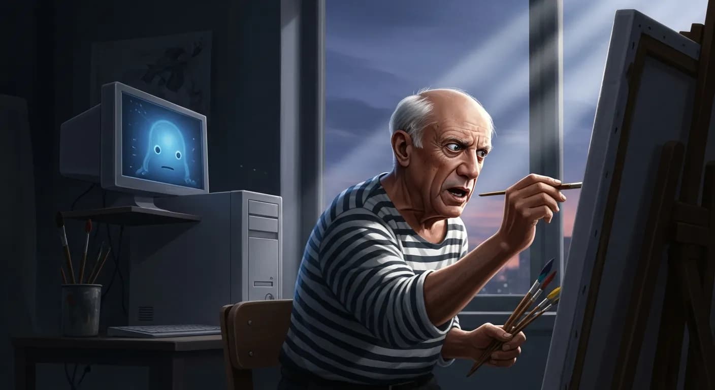 「パブロ・ピカソ」「コンピューターなんて役に立たない。
だって、答を出すだけなんだから。」の画像