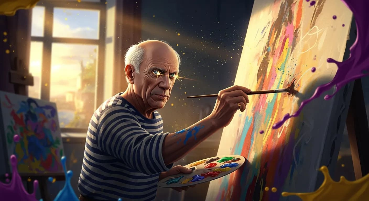 「パブロ・ピカソ」「子供は誰でも芸術家だ。
問題は、大人になっても芸術家でいられるかどうかだ。」の画像