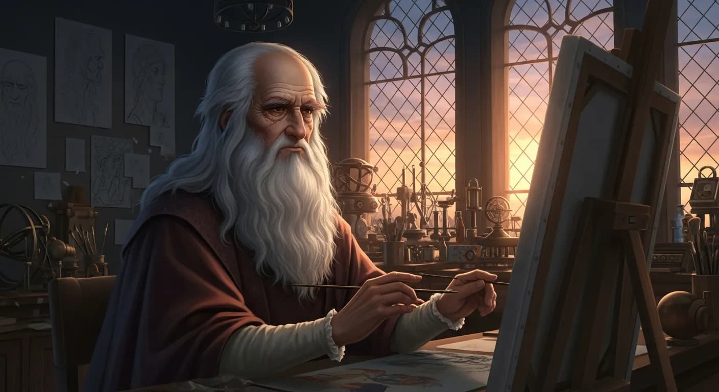 「レオナルド・ダ・ヴィンチ」「美しいものと醜いものはともにあると互いに引き立て合う。」の画像