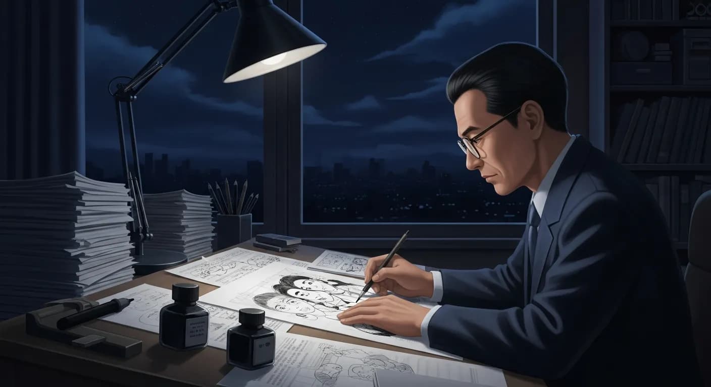 「手塚治虫」「睡眠は三日間で三時間。
こんなつらい仕事を四十年続けるなんて、馬鹿じゃないとできないですよ。」の画像