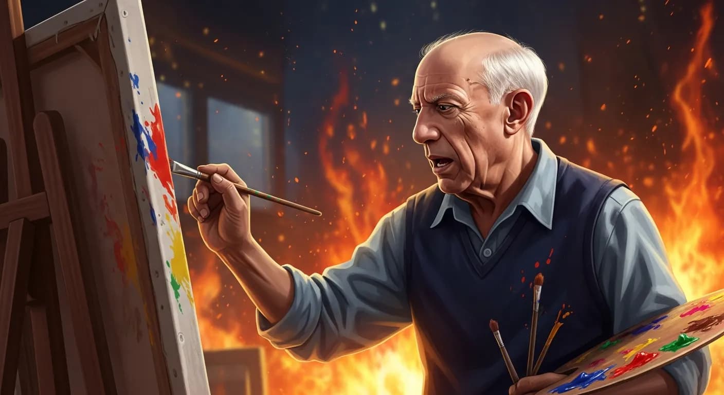 「パブロ・ピカソ」「大切なことは、熱狂的状況をつくり出すことだ。」の画像