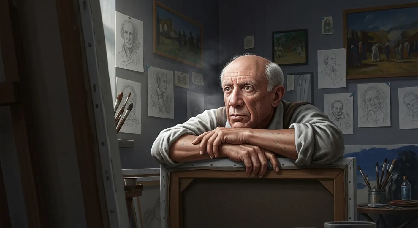 「パブロ・ピカソ」「人はあらゆる物や人に意味を見出そうとする。
これは我々の時代にはびこる病気だ。」の画像