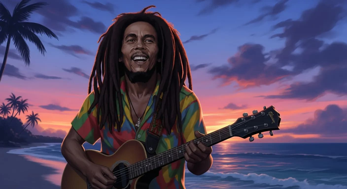 「ボブ・マーリー」「偉大な神が空から舞い降り、すべてを取り除き、みんなをハイな気分にさせてくれると言う奴もいる。
でも、どんな人生に価値があるのか分かっているなら、君自身のものをこの世で探すんだ。」の画像