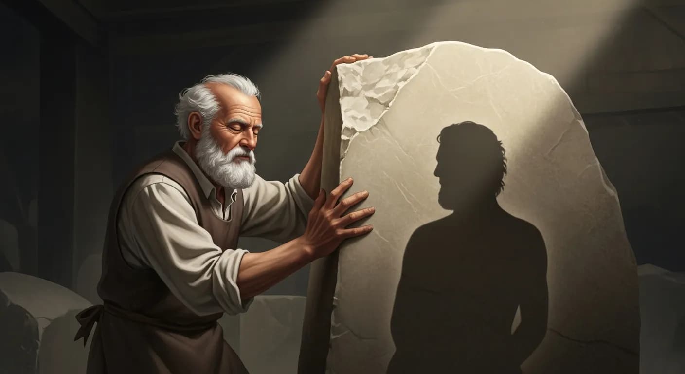 「ミケランジェロ・ブオナローティ」「どんな石の塊も内部に彫像を秘めている。
それを発見するのが彫刻家の仕事だ。」の画像