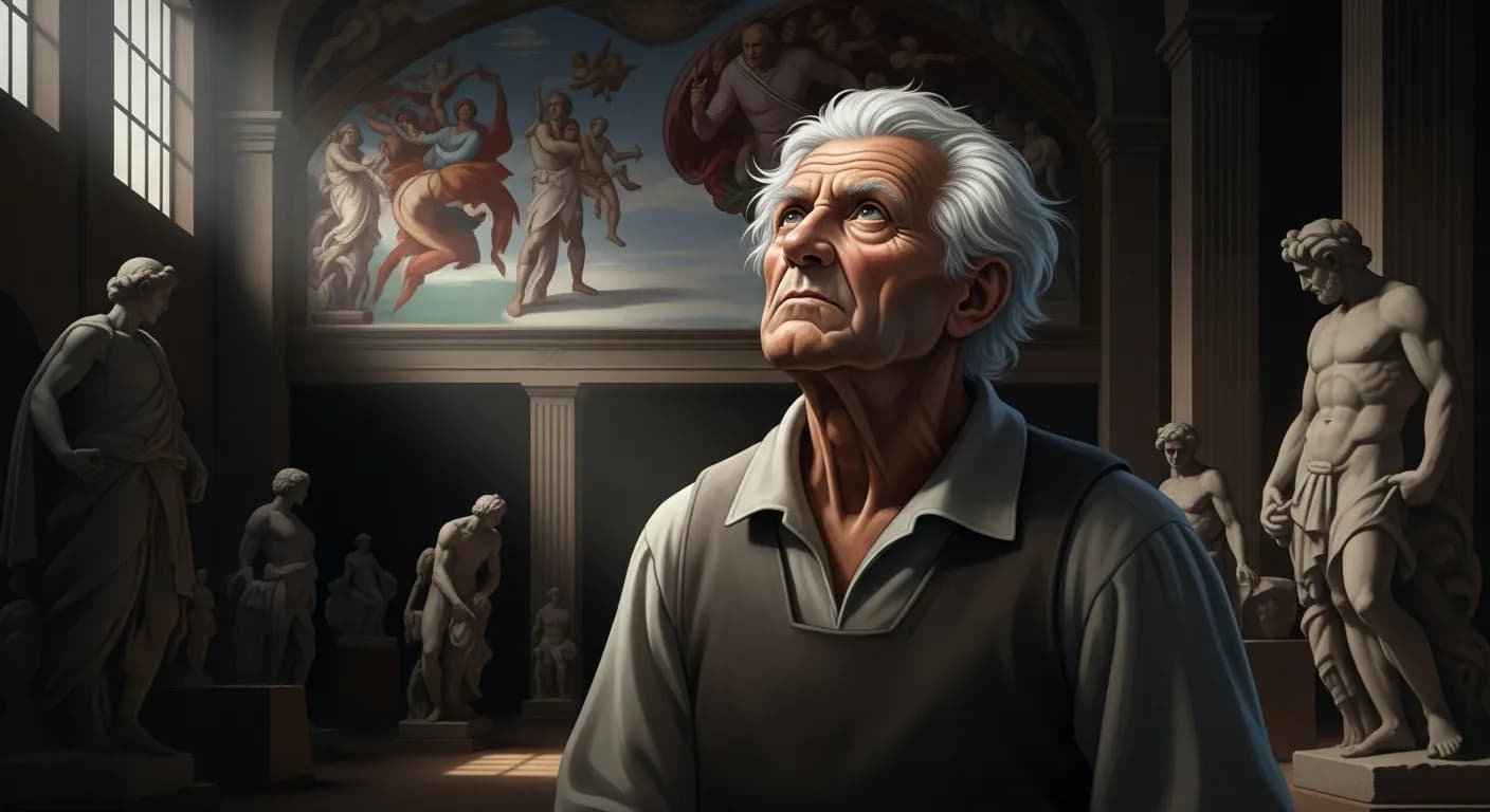 「ミケランジェロ・ブオナローティ」「優れた絵画とは、まるで彫刻のように見えるものである。」の画像