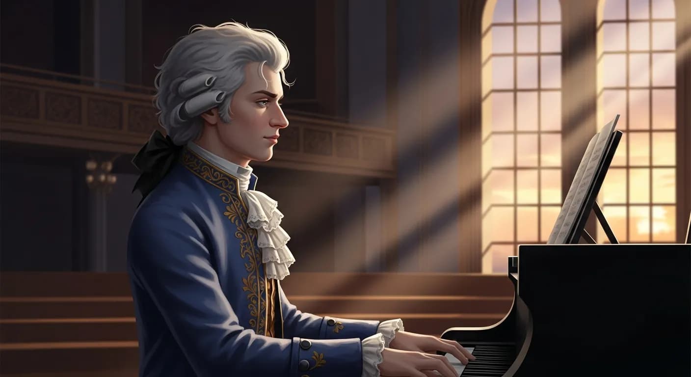 「ヴォルフガング・アマデウス・モーツァルト」「他人の賞賛や非難など一切気にしない。
自分自身の感性に従うのみだ。」の画像