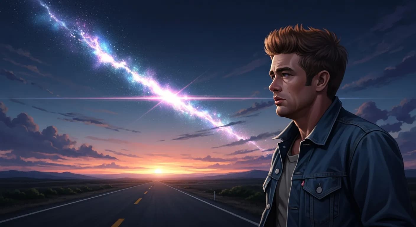 「ジェームズ・ディーン」「人間にとっての唯一の偉大さは、不死だ。」の画像