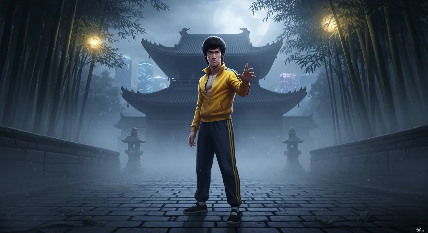 「ブルース・リー」「原理原則に縛られることなく、それに従うのだ。」の画像