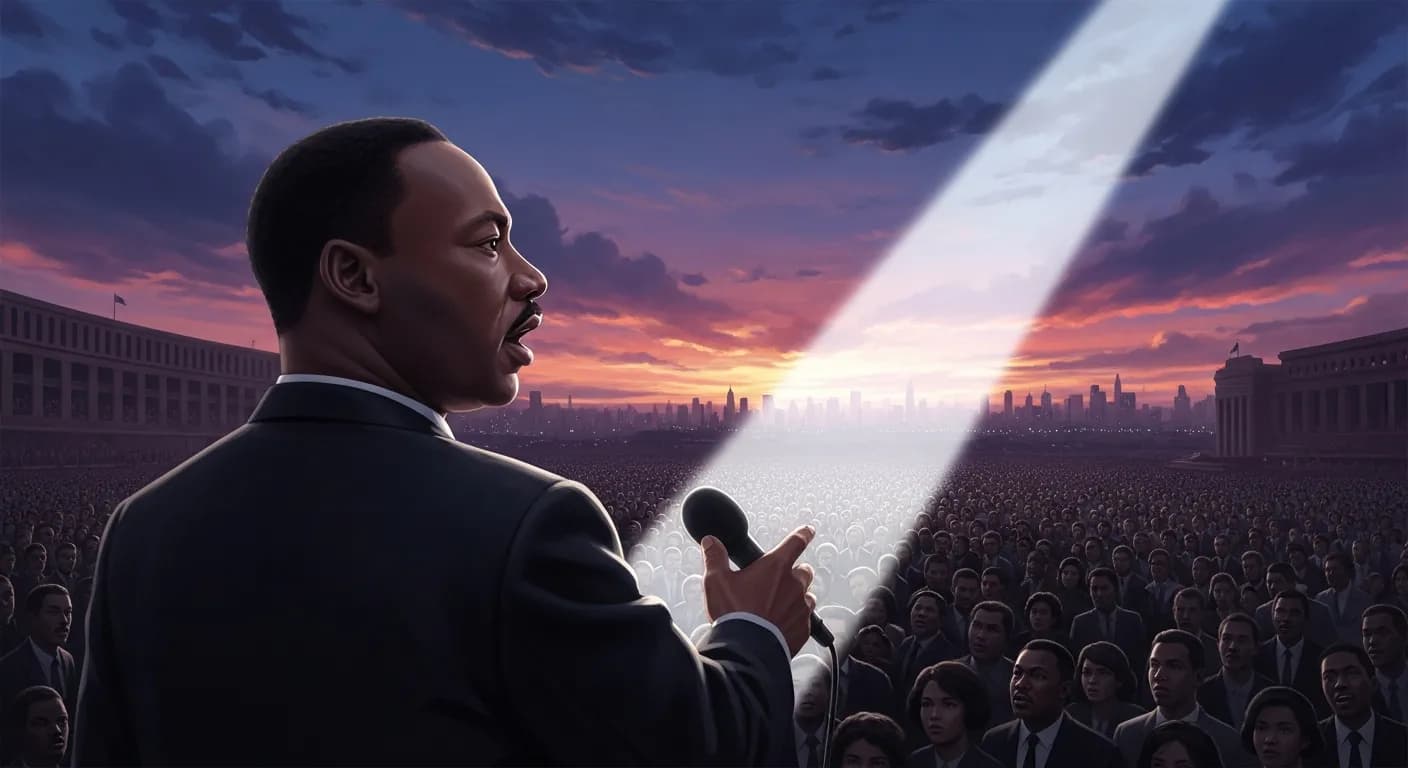 「マーティン・ルーサー・キング・ジュニア」「闇は、闇で追い払うことはできない。
光だけがそれを可能にする。
憎しみは憎しみで追い払うことはできない。
愛だけがそれを可能にする。」の画像