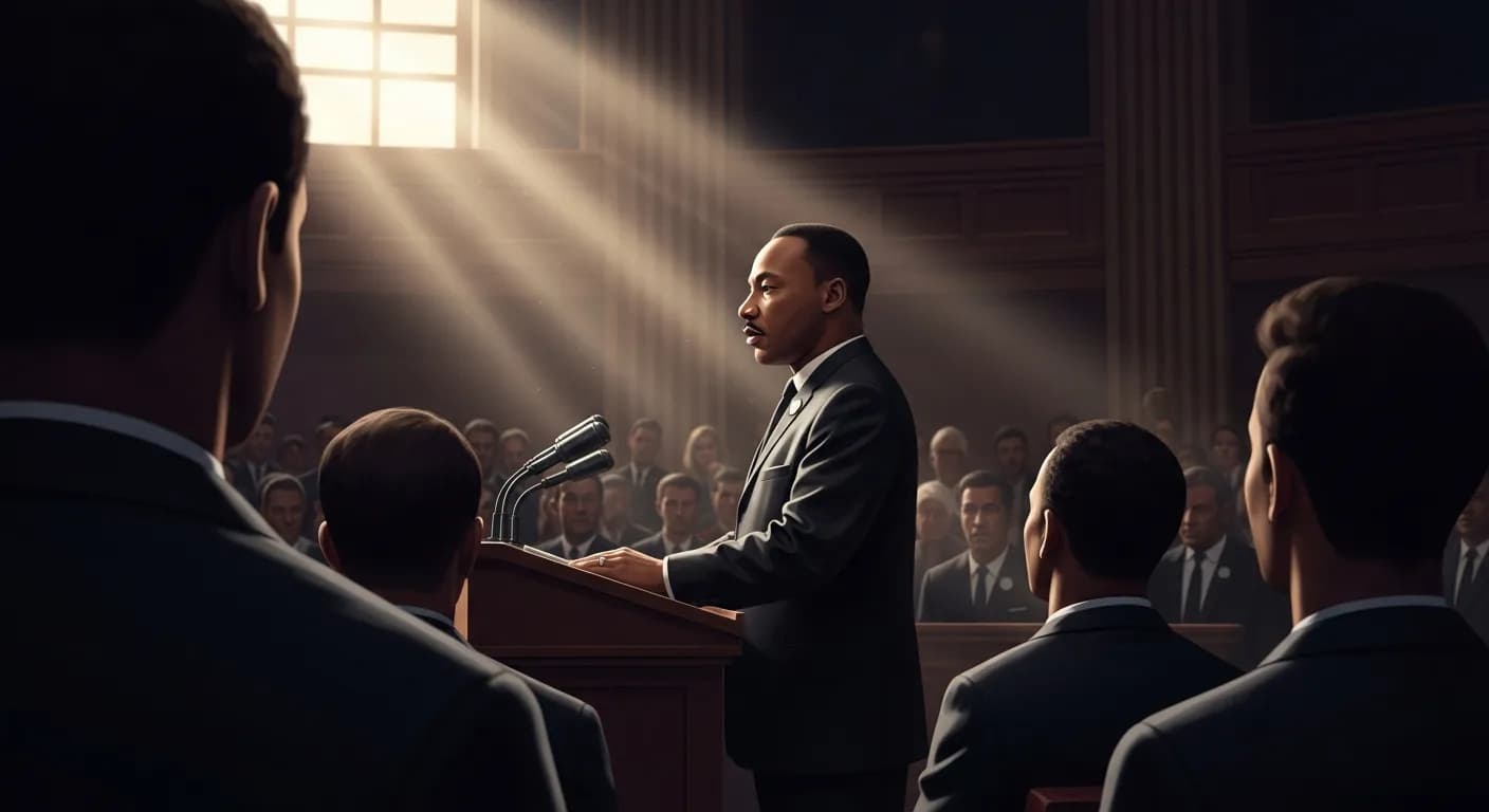 「マーティン・ルーサー・キング・ジュニア」「あなたが正しいとき、過激になりすぎてはいけない。
あなたが間違っているとき、保守的になりすぎてはいけない。」の画像