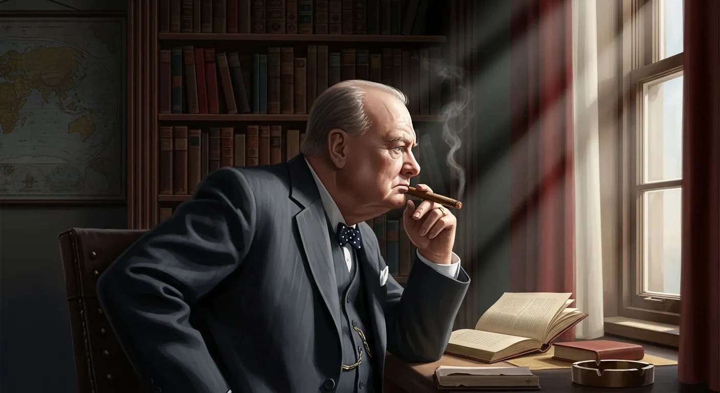 「ウィンストン・チャーチル」「愉快なことを理解できない人間に、世の中の深刻な事柄がわかるはずがない。」の画像