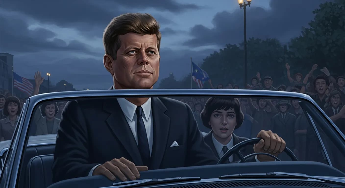 「ジョン・F・ケネディ」「誰かが僕を撃つつもりなら、今日やるべきだ。」の画像