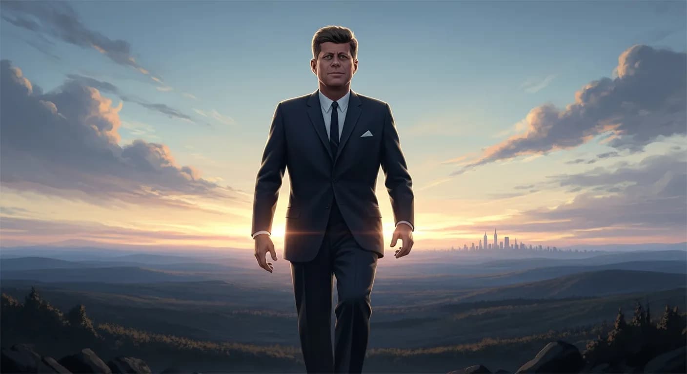 「ジョン・F・ケネディ」「我々は、望みに向かって進む時、恐れに行く手をふさがせてはならない。」の画像