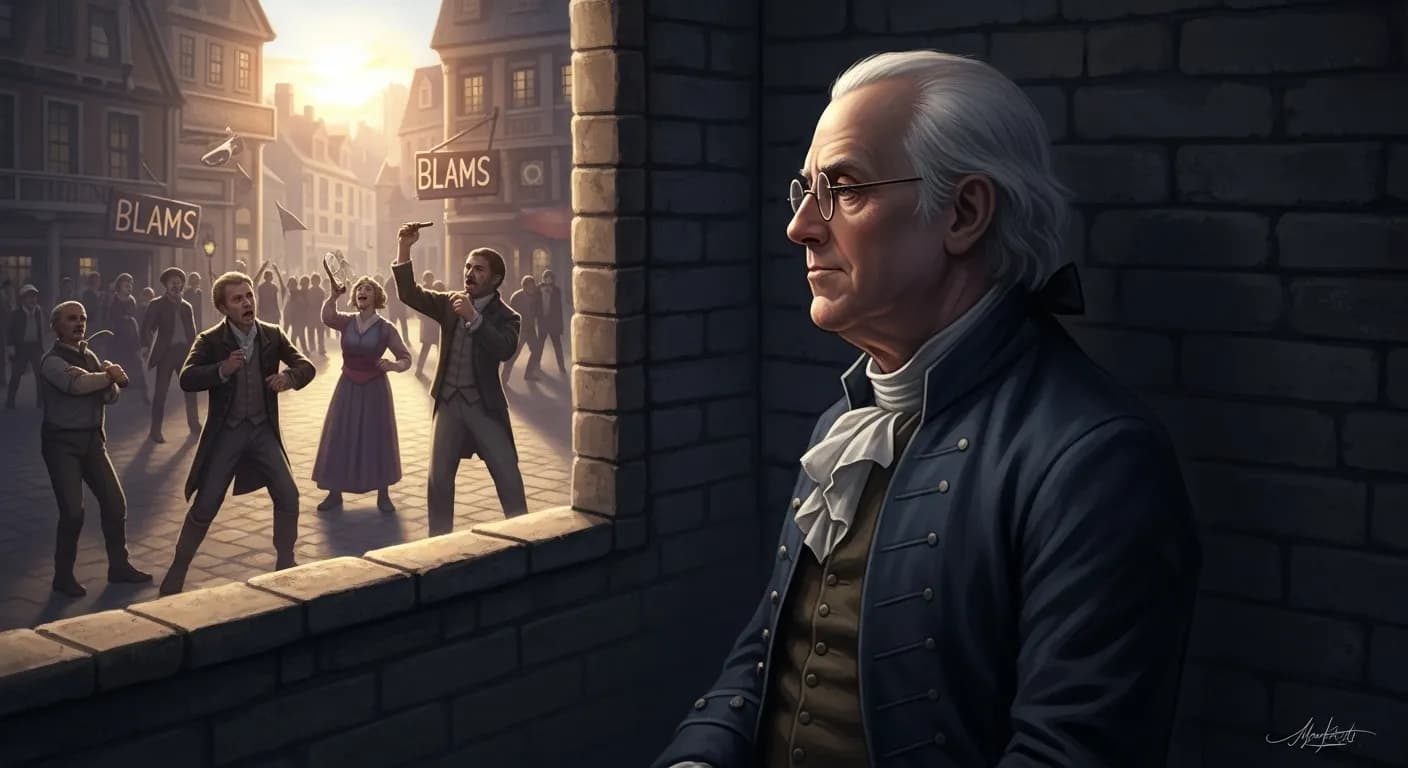 「ベンジャミン・フランクリン」「どんな愚かな者でも他人の短所を指摘できる。
そして、たいていの愚かな者がそれをやりたがる。」の画像