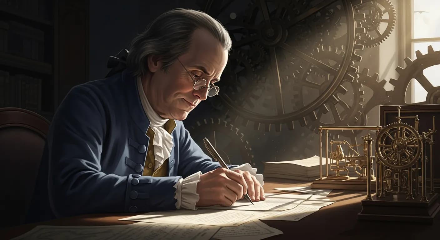 「ベンジャミン・フランクリン」「仕事を追い立てよ。
仕事に追い立てられてはならない。」の画像