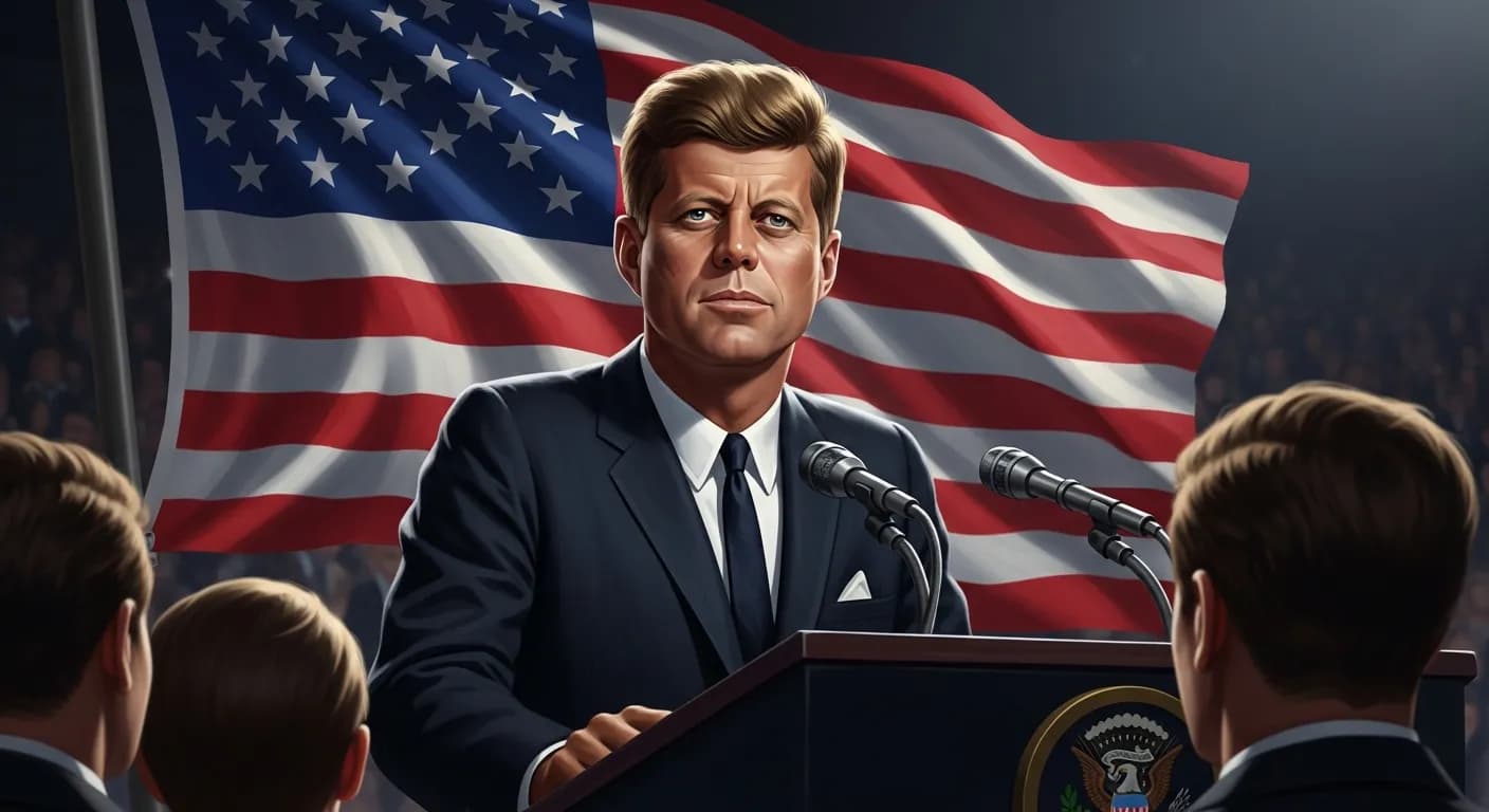 「ジョン・F・ケネディ」「我々は言葉だけでなく、行為でそれを示さなくてはならない。」の画像