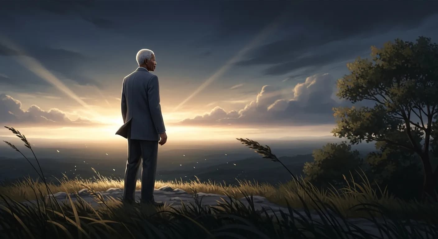 「ネルソン・マンデラ」「勝利をつかむその日まで、一歩ずつ、着実に進んでいきます。」の画像