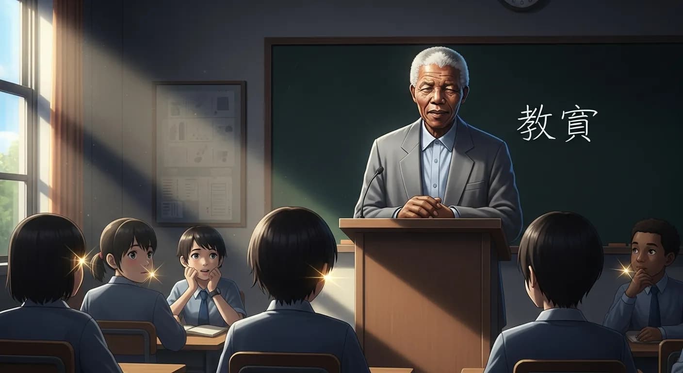 「ネルソン・マンデラ」「教育とは、世界を変えるために用いることができる、最も強力な武器である。」の画像