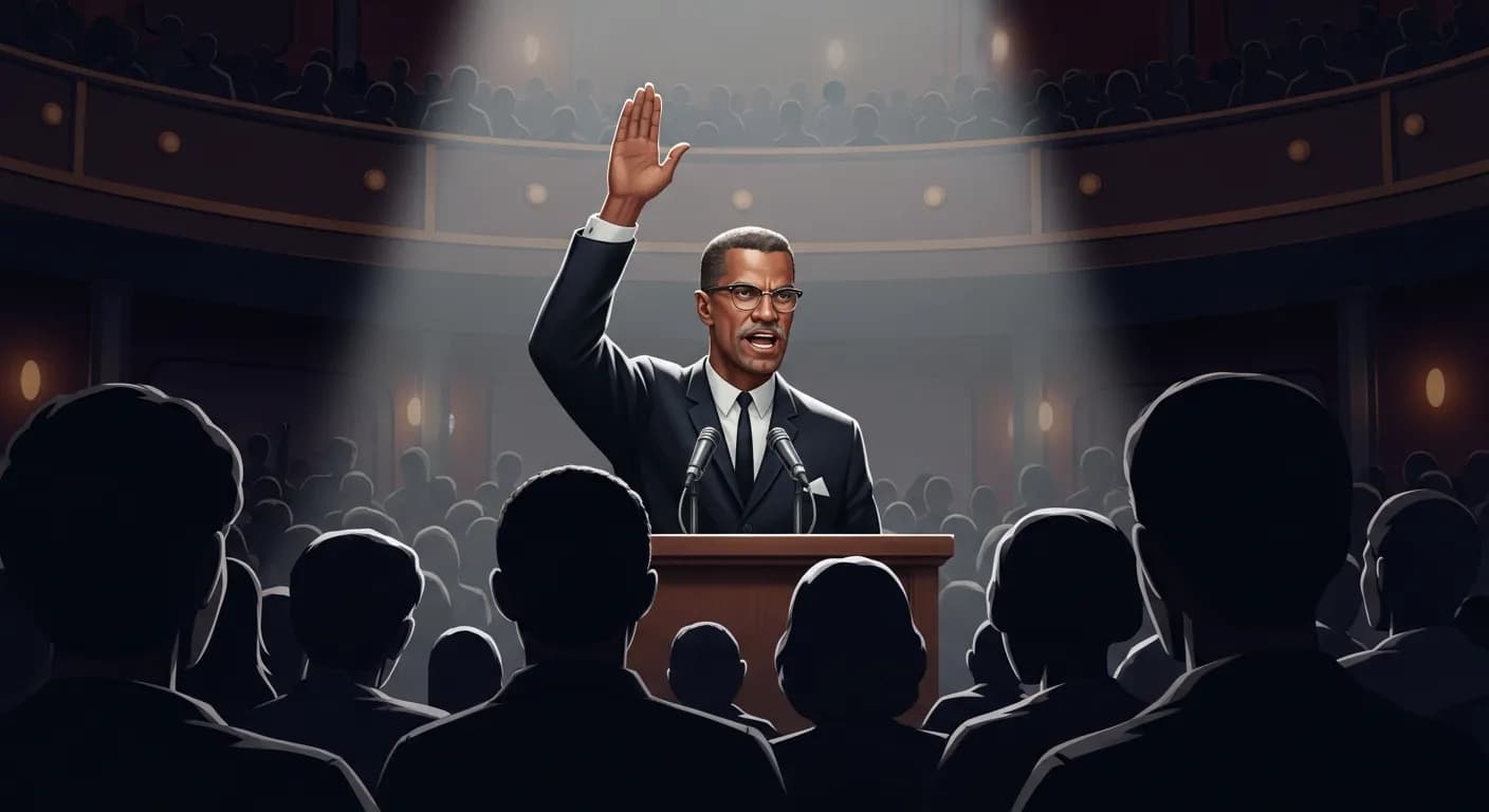 「マルコム・X」「今こそ我々は、我々の違いに目をつむるときである。
そして第一に、我々は同じ、共通の問題を持っていると着目することが、我々にとって最良であると認識するときなのだ。」の画像