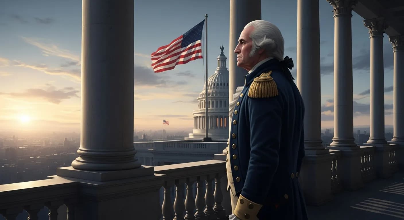 「ジョージ・ワシントン」「偽りの愛国心で人を欺く行為に用心しなさい。」の画像