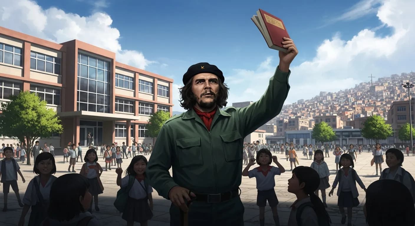 「チェ・ゲバラ」「教育制度の壁を取り壊さなければならない。
教育は裕福な子供だけが勉強できるといった特権であってはならない。」の画像