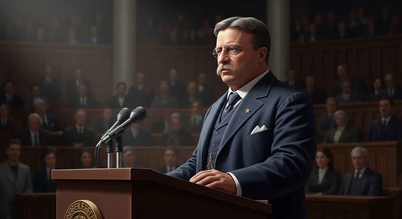 「セオドア・ルーズベルト」「投票はライフルのようなものだ。
それが役に立つかは、利用する人の気質次第である。」の画像