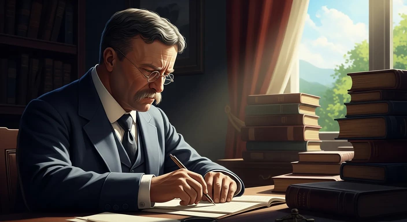 「セオドア・ルーズベルト」「遊ぶときは一心に遊べ。
働くときは一切遊んではいけない。」の画像