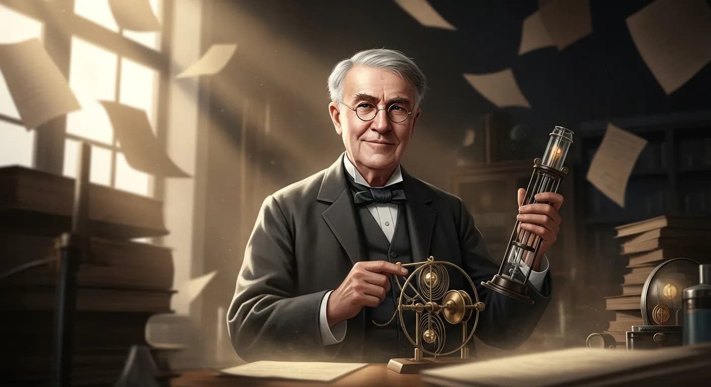 「トーマス・エジソン」「困るということは、次の新しい世界を発見する扉である。」の画像