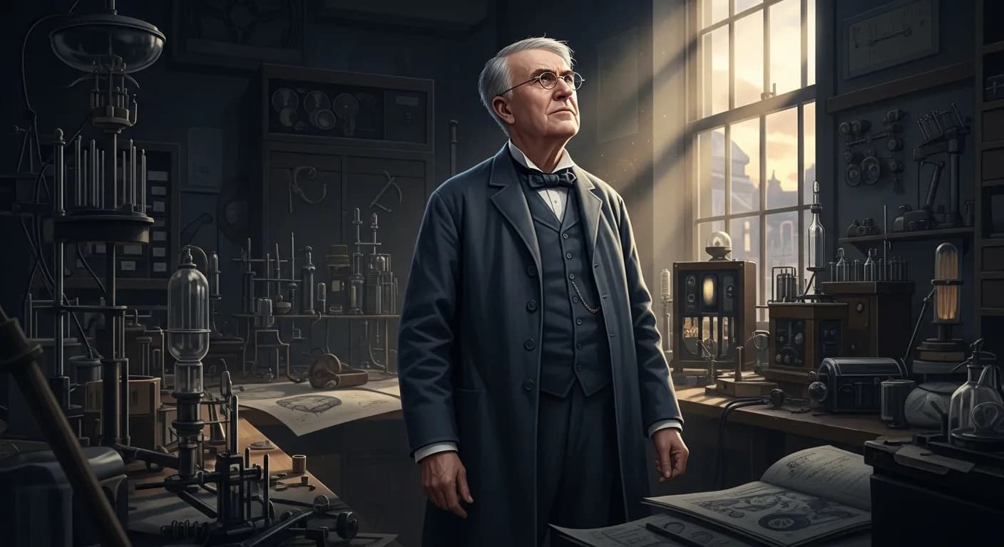 「トーマス・エジソン」「私たちの最大の弱点は諦めることにある。
成功するのに最も確実な方法は、常にもう一回だけ試してみることだ。」の画像