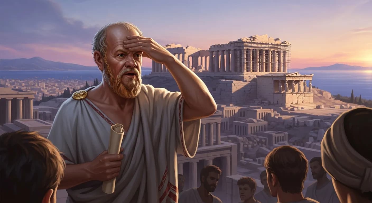 「ソクラテス」「財産や名誉を得る事のみ執心し、己の魂を善くする事に努めないのを恥とは思わないのか。」の画像