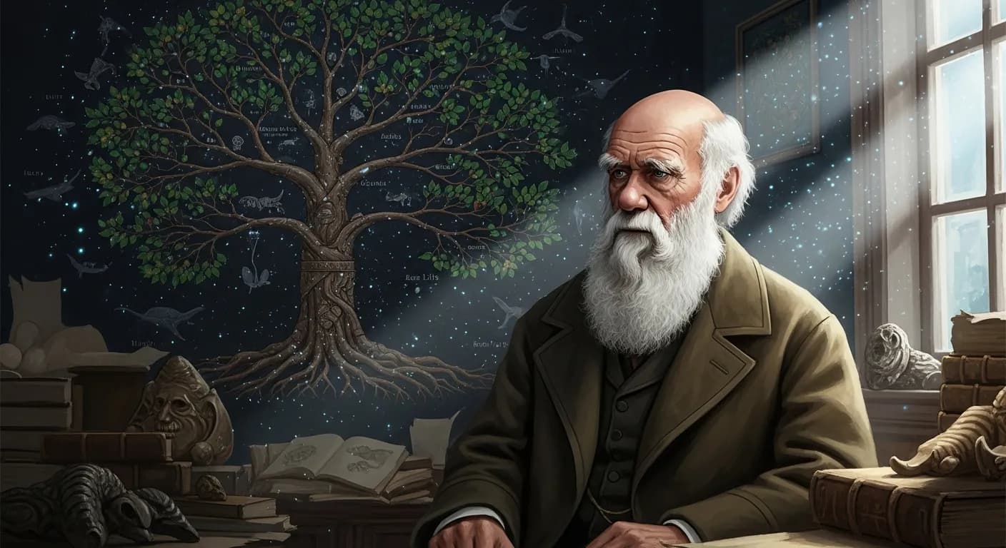 「チャールズ・ダーウィン」「この理論が受け入れられるのには種の進化と同じだけの時間がかかりそうだ。」の画像