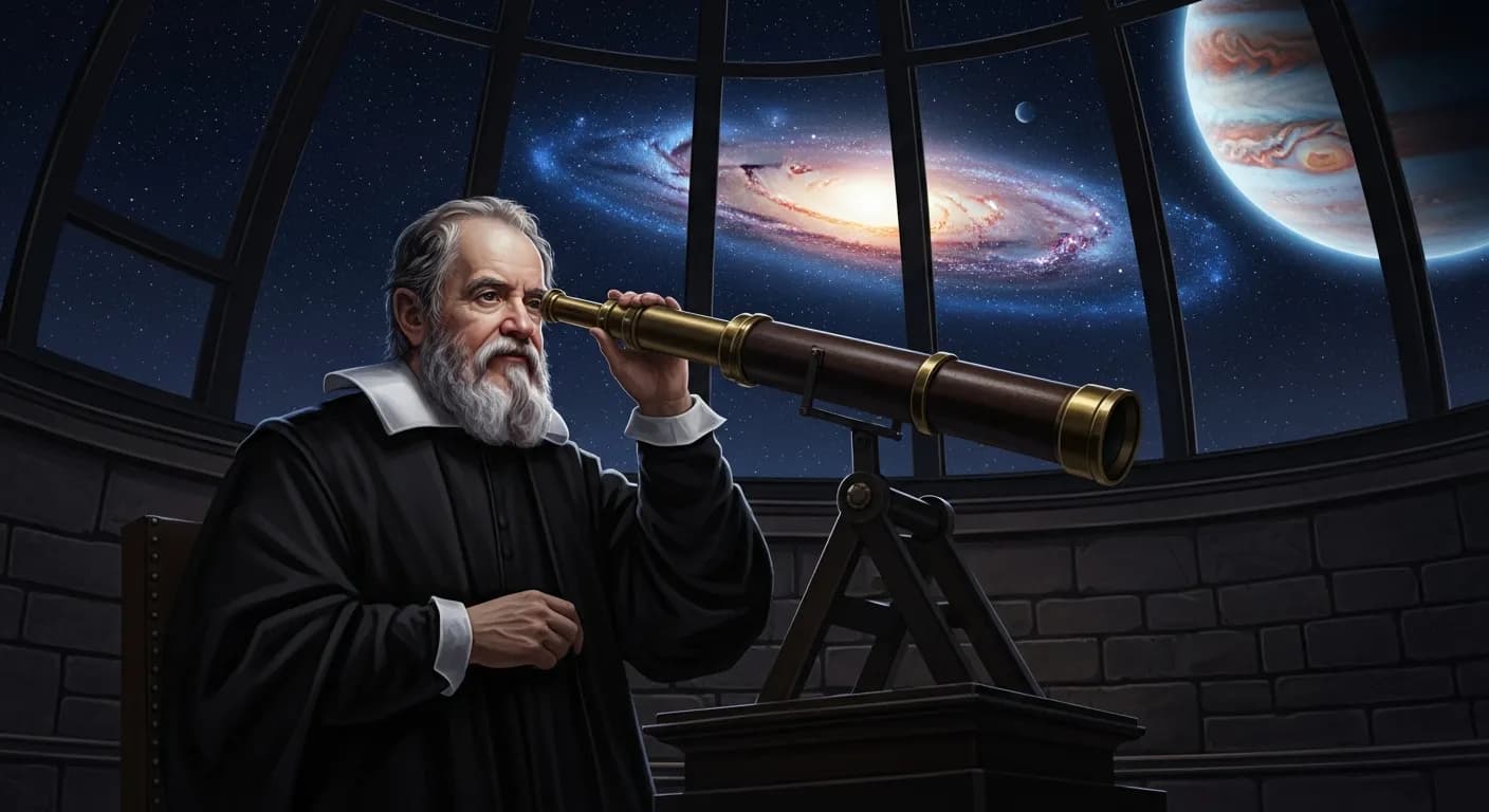 「ガリレオ・ガリレイ」「どうして君は他人の報告を信じるばかりで、自分の眼で観察したり見たりしなかったのか。」の画像