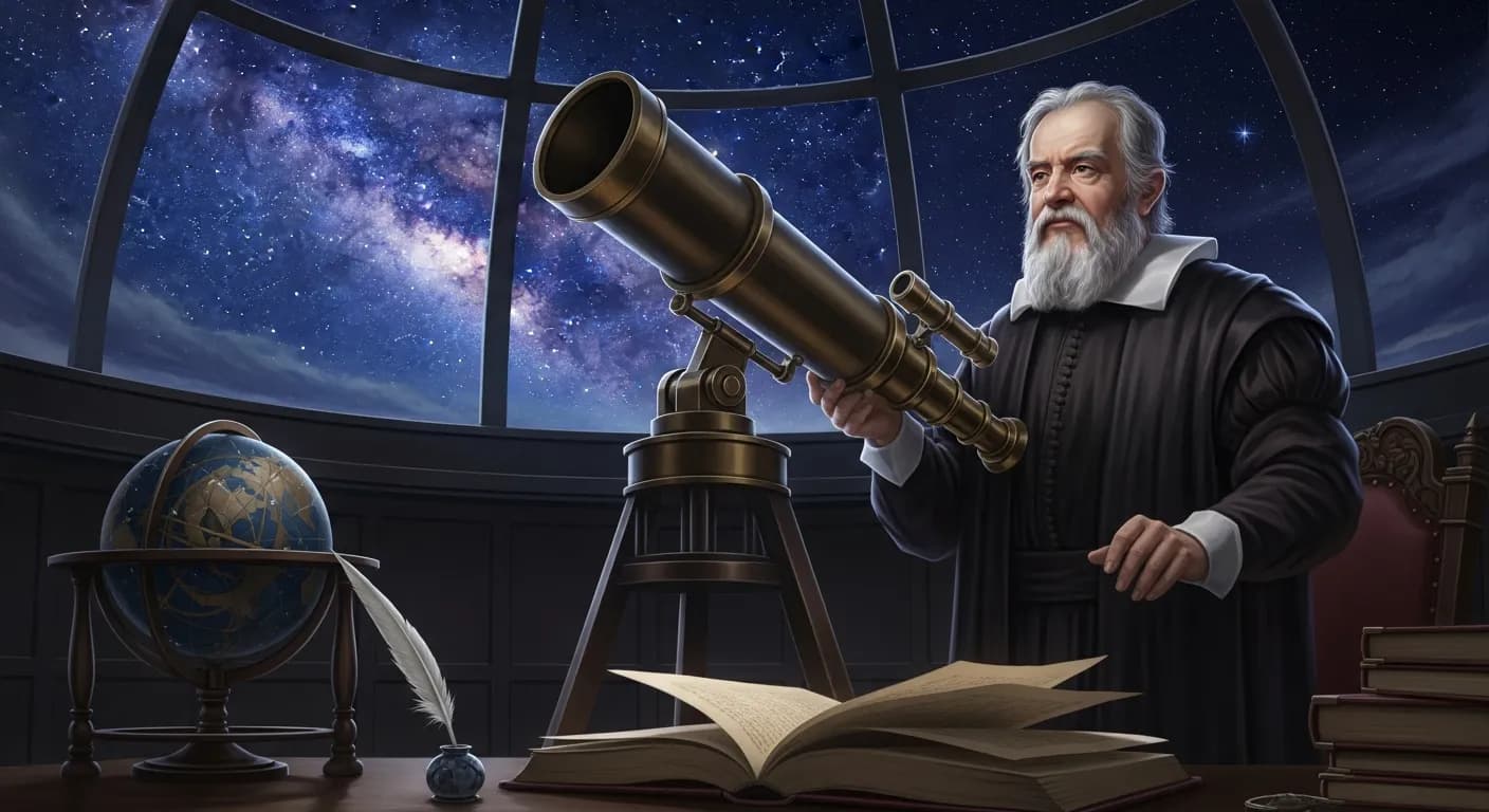 「ガリレオ・ガリレイ」「哲学はわれわれの目の前にひろげられているこの巨大な書物、つまり宇宙に書かれている。」の画像