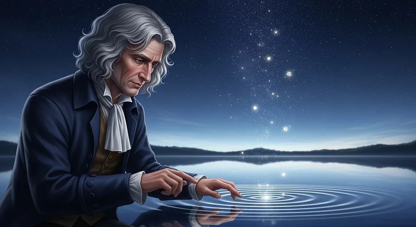 「アイザック・ニュートン」「どんな行動にも、必ずそれと等しい反対の反応があるものである。」の画像