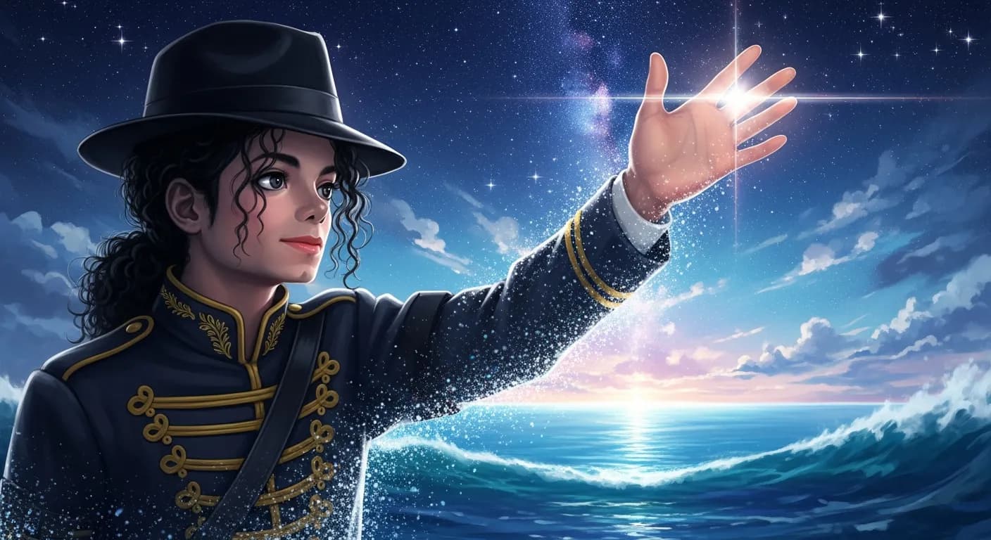 「マイケル・ジャクソン」「あなたと私は別物ではない。
別だと思うのは、認識という魔法のレンズによる幻想さ。」の画像