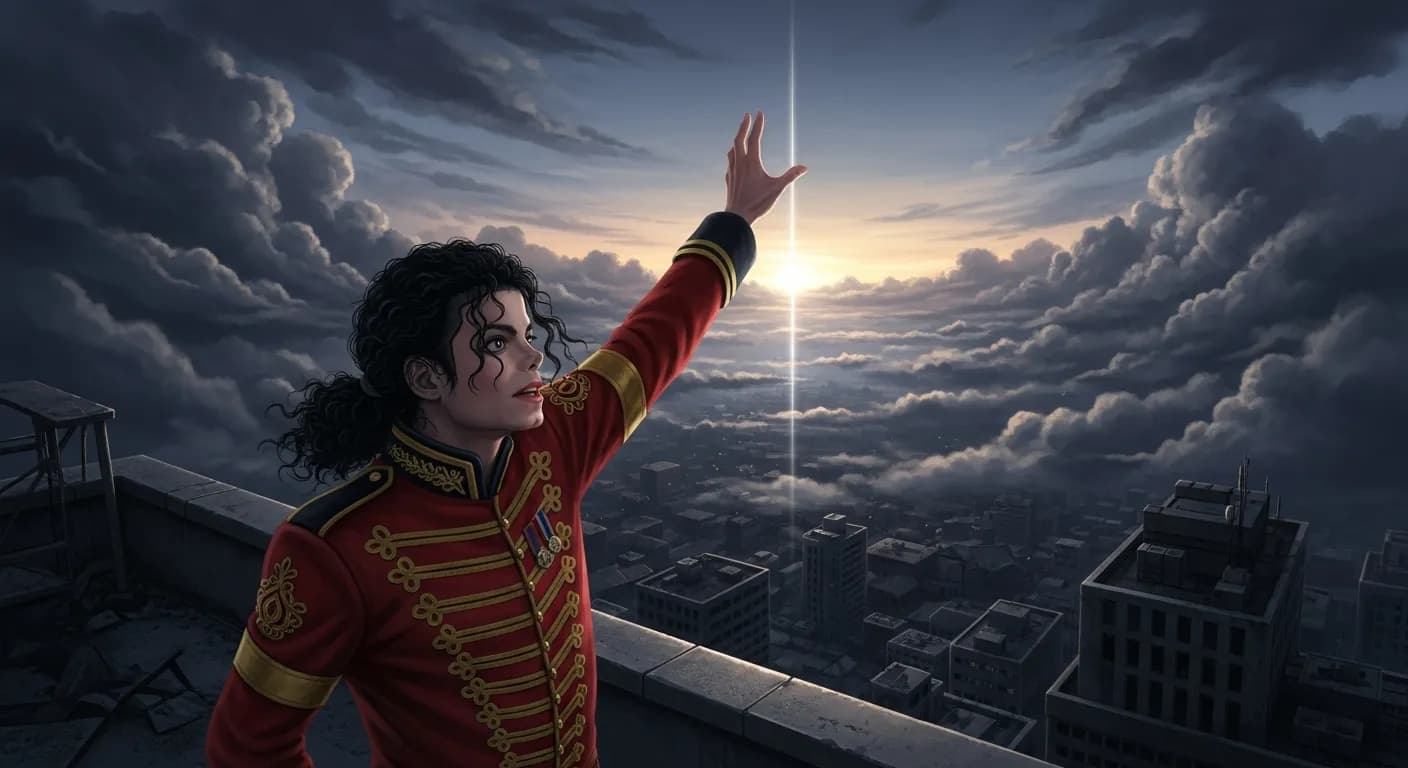 「マイケル・ジャクソン」「絶望に満ちた世界にあっても、あえて夢を追わなければならない。
不信に満ちた世界にあっても、あえて信じなければならない。」の画像