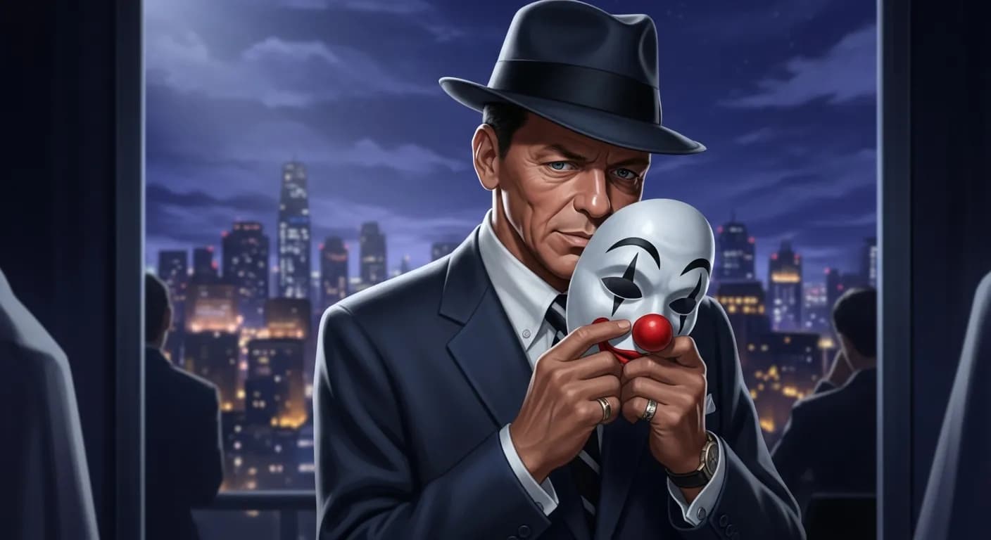 「フランク・シナトラ」「あえて愚かなピエロのお面をつけるのさ。」の画像